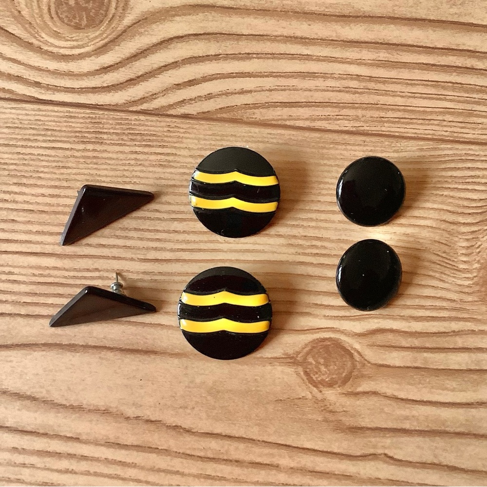 3pc Vintage Pierced Earrings